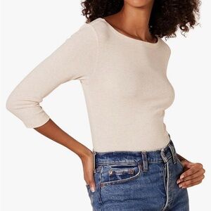 Boatneck 3/4 Sleeve Top